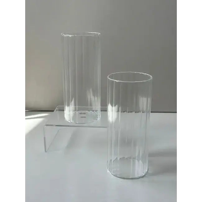 Mulex 2 Striped Tall Drinking Glasses | 400 ml