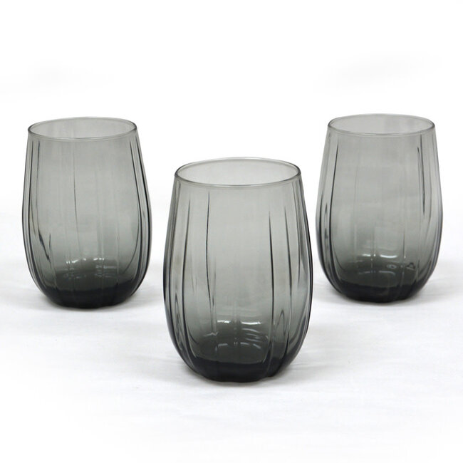 Pasabahce 3 Linka Smoke Drinking Glasses | 380 ml