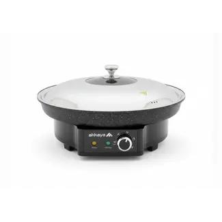 AKKAYA Steinrapen Elektrische Pizza- & Tafeloven | Zwart