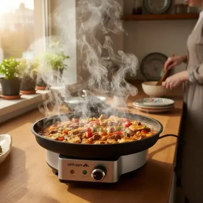 AKKAYA Steinrapen Elektrische Pizza- & Tafeloven | Zwart