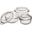 Pasabahce 3 Borcam Glass Baking Dish Set with Lid