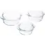 Pasabahce 3 Borcam Glas Ovenschaal met Deksel Set