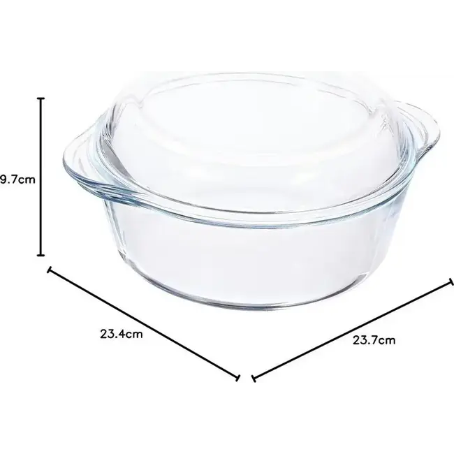 Pasabahce 3 Borcam Glass Baking Dish Set with Lid