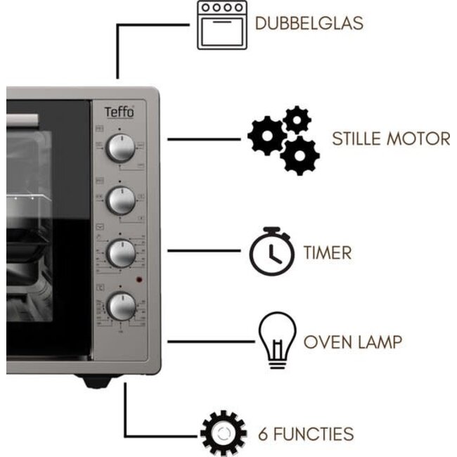 Teffo Oven XXL | 70 Liter Convection Oven