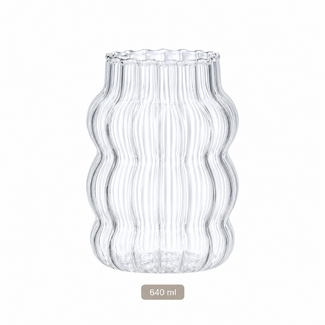 BAVARY 2 Geribbelde Drinkglazen | 640ml