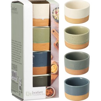 4-Piece Earthenware Stoneware Bowl Set