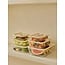 BAVARY Glazen Vershouddoos Vierkant Beige | 1170ml