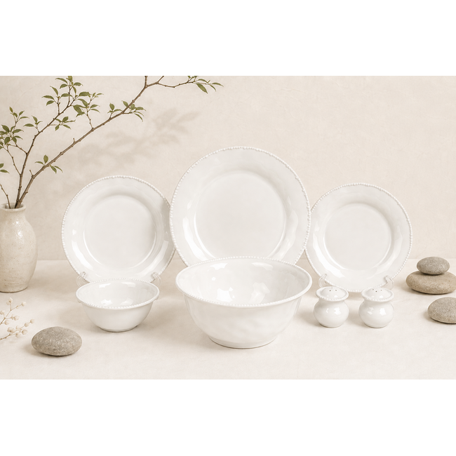 BAVARY 27-delig Pearls 6-persoons Serviesset | Wit