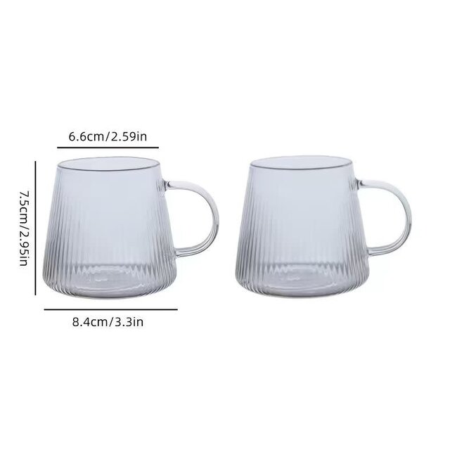 MULEX 2-delig Ribble Koffie- Theeglazen | 280ml