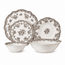 BAVARY Vintage 25-Piece Dinnerware Set | Brown