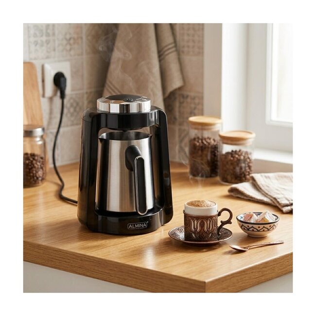 ALMINA Mokha Prime Turks Koffieapparaat | 1-4 Kopjes | 400W