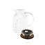 ALMINA Luana Caraffa Glass Carafe with Wooden Lid | 1500 ml