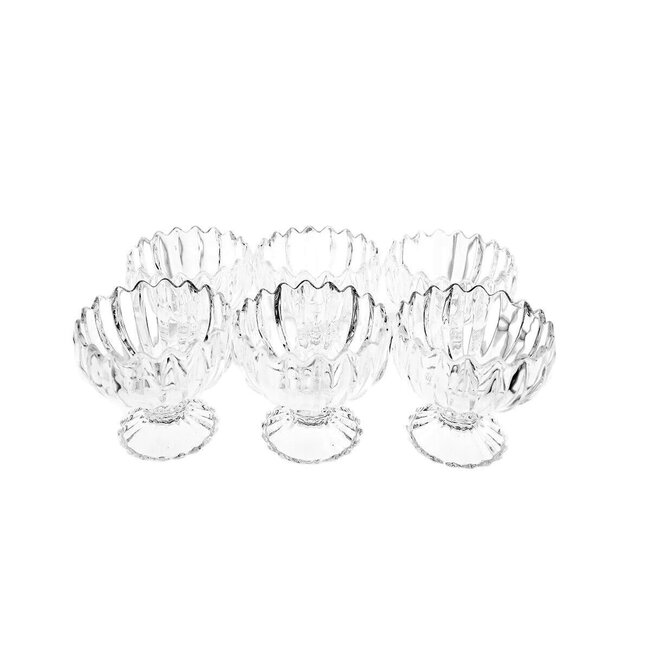 ALMINA La Fiore Grande 6-delige Dessertschalen op Voet | 230 ml