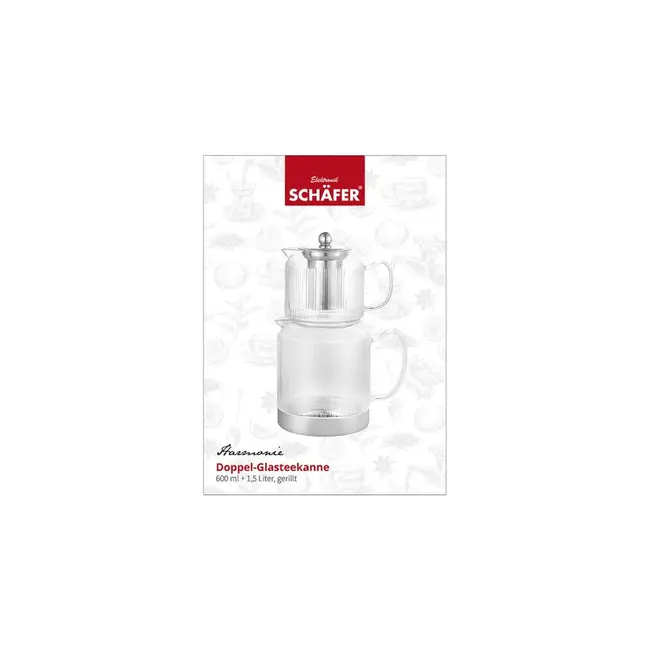 SCHÄFER Harmonie Glazen Theepotset | 0,6L + 1,5L