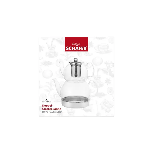 SCHÄFER Alina Glazen Theepotset | 0,6L + 1,5L