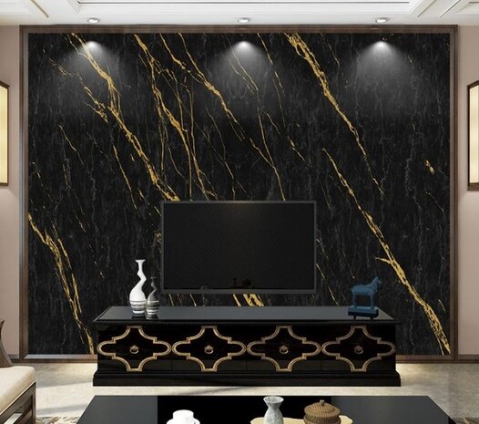 Oppio €49 PER PANEEL - 120x280x0,3 cm - PVC Wandpaneel Ceasar Black- Zwart Goud Hoogglans Oppio €49 PER PANEEL - 120x280x0,3 cm - PVC Wandpaneel Ceasar Black- Zwart Goud Hoogglans
