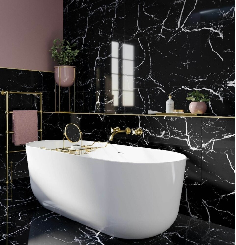 Oppio €59 PER PANEEL - 120x280x0,3 cm - PVC Wandpaneel Black Marmour / Zwart Hoogglans Oppio €59 PER PANEEL - 120x280x0,3 cm - PVC Wandpaneel Black Marmour / Zwart Hoogglans