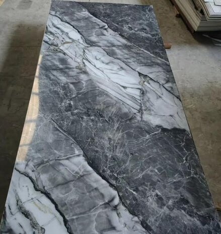 Oppio SAMPLE - PVC Wandpaneel Grijs Steen Marmerlook Hoogglans Oppio SAMPLE - PVC Wandpaneel Grijs Steen Marmerlook Hoogglans