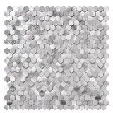 Oppio Geborsteld MINI Hexagon Zilver - Zelfklevend Mozaiek 308x298x4mm Oppio Geborsteld MINI Hexagon Zilver - Zelfklevend Mozaiek 308x298x4mm