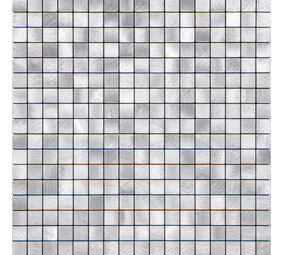 Oppio Geborsteld MINI blokjes Zilver - Zelfklevend Mozaiek 265x265x4mm Oppio Geborsteld MINI blokjes Zilver - Zelfklevend Mozaiek 265x265x4mm