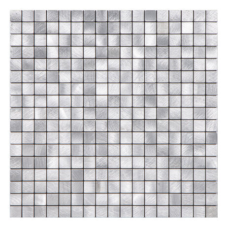 Oppio Geborsteld MINI blokjes Zilver - Zelfklevend Mozaiek 265x265x4mm Oppio Geborsteld MINI blokjes Zilver - Zelfklevend Mozaiek 265x265x4mm