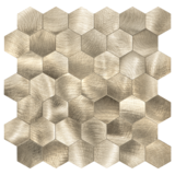 Oppio XL Geborsteld Goud HEXAGON - Zelfklevend Mozaiek 290x288mm Oppio XL Geborsteld Goud HEXAGON - Zelfklevend Mozaiek 290x288mm