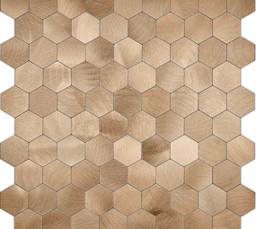 Oppio Geborsteld Brons HEXAGON - Zelfklevend Mozaiek 291x286x4mm Oppio Geborsteld Brons HEXAGON - Zelfklevend Mozaiek 291x286x4mm