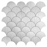 Oppio XL Zilver Schelpjes - Zelfklevend Mozaiek 266x266x4mm Oppio XL Zilver Schelpjes - Zelfklevend Mozaiek 266x266x4mm