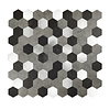 Grijs-Zwart MIX HEXAGON - Zelfklevend Mozaiek 288x280x4mm