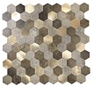Bruin-Koper MIX HEXAGON - Zelfklevend Mozaiek 288x280x4mm