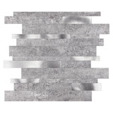 Oppio Grijs-Zilver Natuursteen ALU Wildverband - Zelfklevend Mozaiek 303x298x4mm Oppio Grijs-Zilver Natuursteen ALU Wildverband - Zelfklevend Mozaiek 303x298x4mm