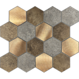 Oppio Koper XL Taupe Grijs HEXAGON  - Zelfklevend Mozaiek 29.2x25.4x4mm
