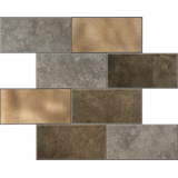 Oppio Koper XL Taupe Grijs METRO  - Zelfklevend Mozaiek 30.5x30.5x4mm