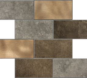 Oppio Koper XL Taupe Grijs METRO  - Zelfklevend Mozaiek 30.5x30.5x4mm Oppio Koper XL Taupe Grijs METRO  - Zelfklevend Mozaiek 30.5x30.5x4mm