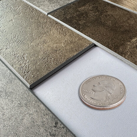 Oppio Koper XL Taupe Grijs METRO  - Zelfklevend Mozaiek 30.5x30.5x4mm