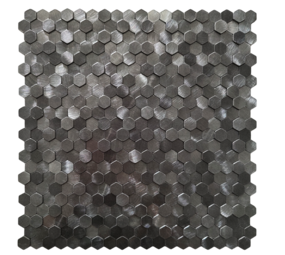 Oppio Gunmetal MINI Hexagon - Zelfklevend Mozaiek 305.9x306.8x4mm Oppio Gunmetal MINI Hexagon - Zelfklevend Mozaiek 305.9x306.8x4mm