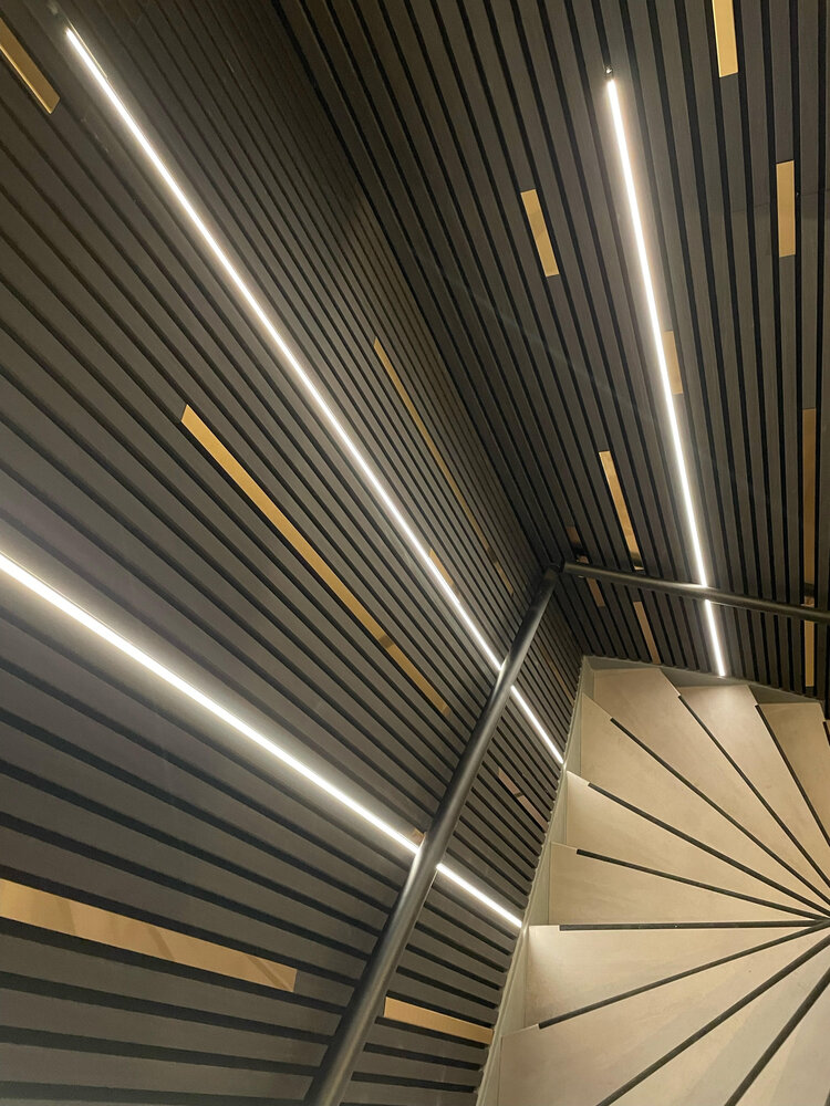 Oppio €37 PER PANEEL - 260x60 cm ZWART Eiken akoestische wand panel lattenwand met Vilt