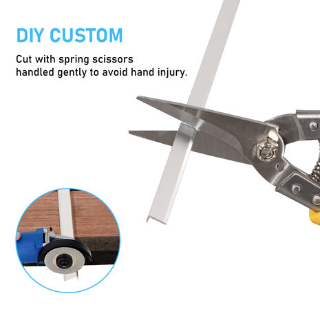 Oppio Eindprofiel tbv. Zelfklevend mozaiek ZILVER Oppio Eindprofiel tbv. Zelfklevend mozaiek ZILVER