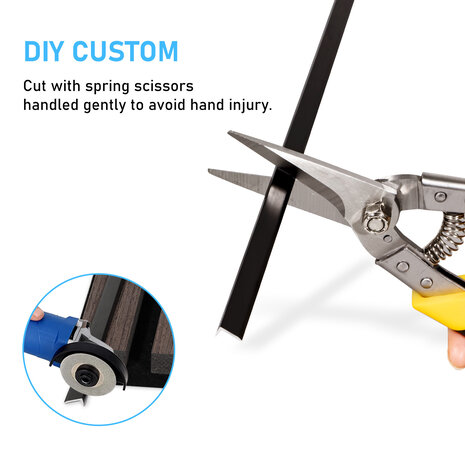 Oppio Eindprofiel tbv. Zelfklevend mozaiek ZWART