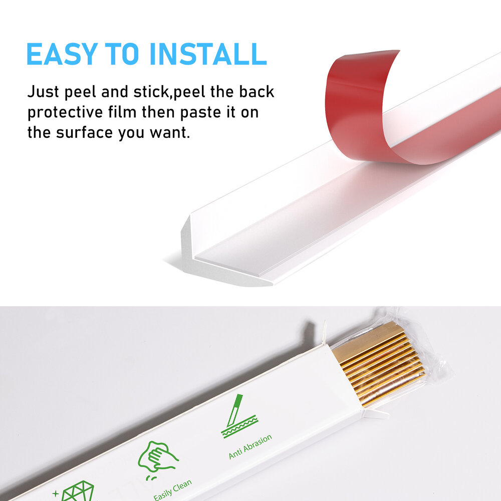 Oppio Eindprofiel tbv. Zelfklevend mozaiek WIT Oppio Eindprofiel tbv. Zelfklevend mozaiek WIT