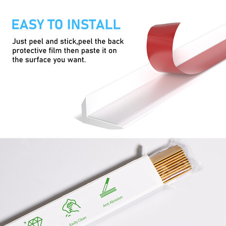 Oppio Eindprofiel tbv. Zelfklevend mozaiek WIT Oppio Eindprofiel tbv. Zelfklevend mozaiek WIT