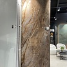 Oppio €49 PER PANEEL - 120x280x0,3 cm - PVC Wandpaneel Milos Bruin Marmerlook Hoogglans - Oppio €49 PER PANEEL - 120x280x0,3 cm - PVC Wandpaneel Milos Bruin Marmerlook Hoogglans -