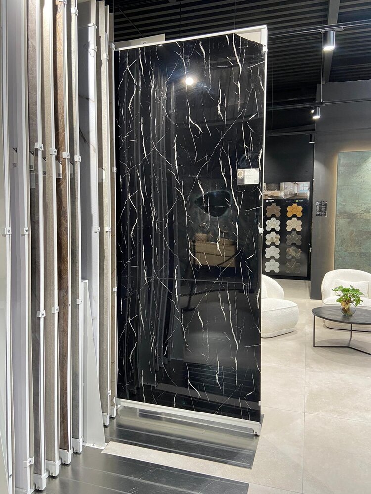 Oppio €49 PER PANEEL - 120x280x0,3 cm - PVC Wandpaneel Black Marmour / Zwart Hoogglans Oppio €49 PER PANEEL - 120x280x0,3 cm - PVC Wandpaneel Black Marmour / Zwart Hoogglans