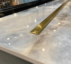 Oppio Eindprofiel tbv. PVC Wandpanelen - Goud Oppio Eindprofiel tbv. PVC Wandpanelen - Goud
