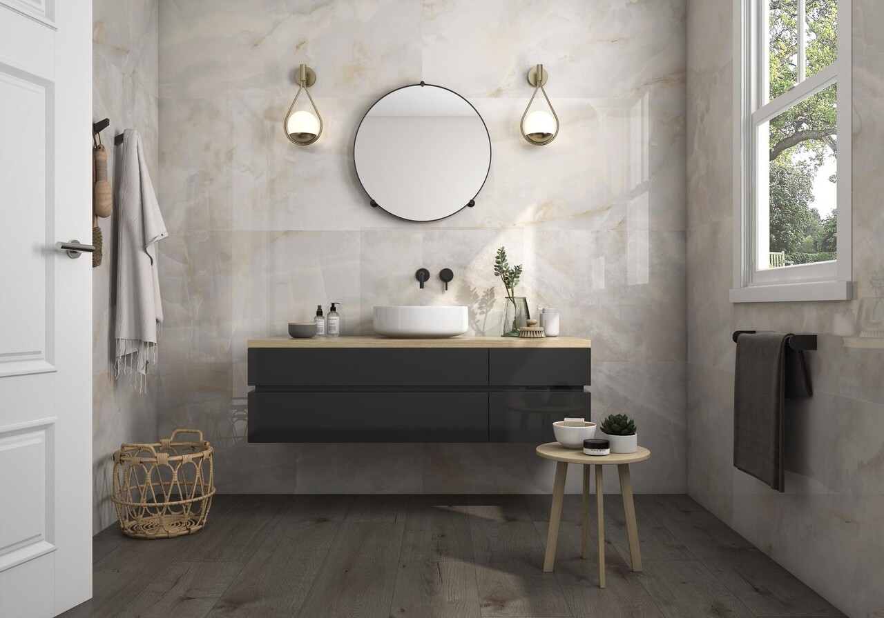 €57 PER PANEEL - 120x280x0,3 cm – Sardonyx PVC Wandpaneel Hoogglans