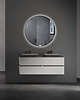 LUNA - 60 CM ( ZWART ) Badkamerspiegel met verlichting