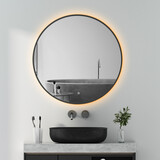 Oppio LUNA - 100 CM ( ZWART ) Badkamerspiegel met verlichting Oppio LUNA - 100 CM ( ZWART ) Badkamerspiegel met verlichting