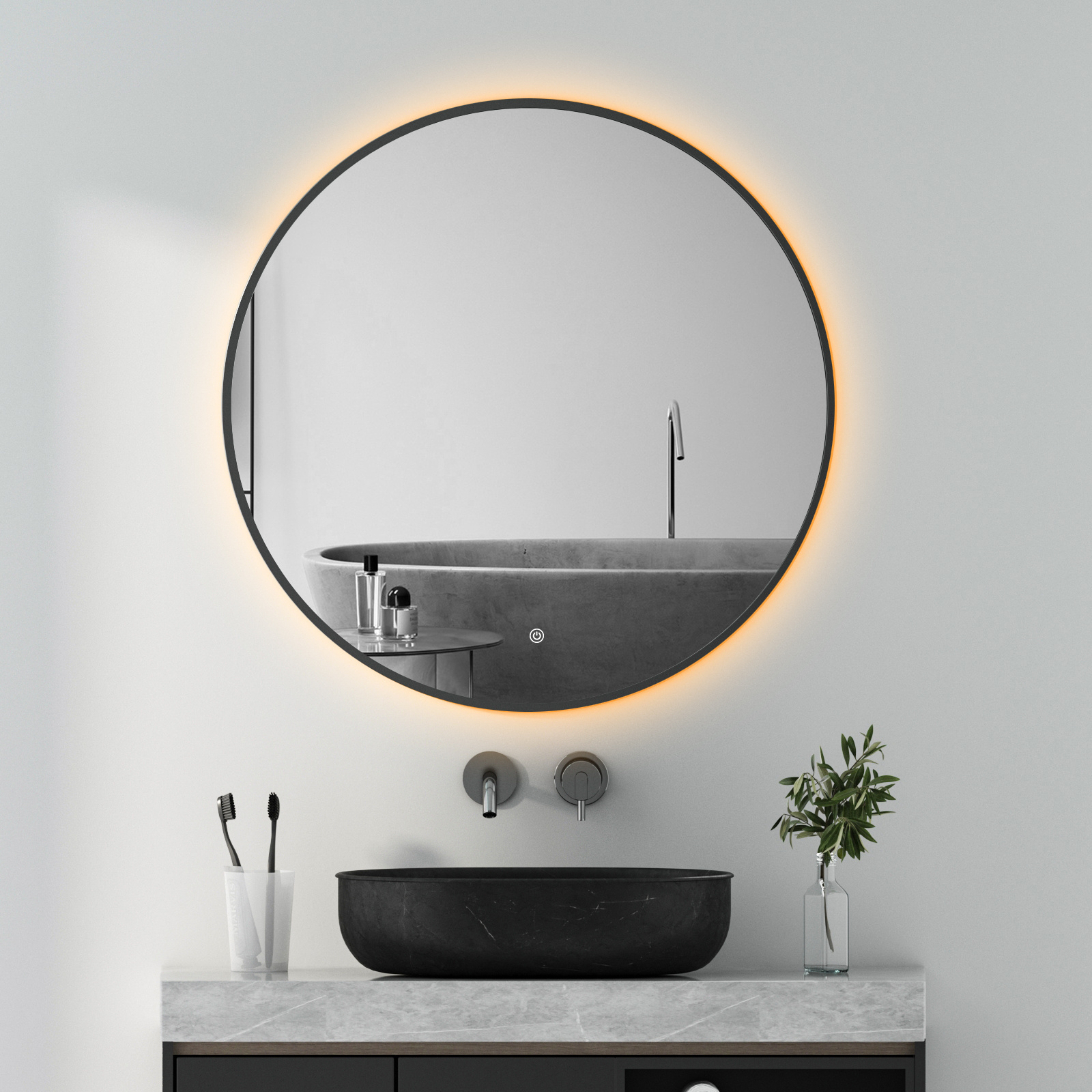 Songmics - Badkamerspiegels - Aluminium - Moderne - Kleine