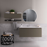 Oppio DECO - 60 CM ( Randloos ) Halfrond Toilet / Badkamerspiegel met verlichting