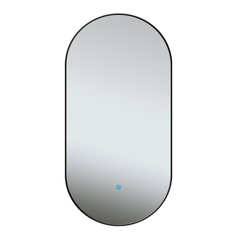 Oppio ELLIPS - 40x75 CM ( ZWART ) Toilet / Badkamerspiegel met verlichting Oppio ELLIPS - 40x75 CM ( ZWART ) Toilet / Badkamerspiegel met verlichting